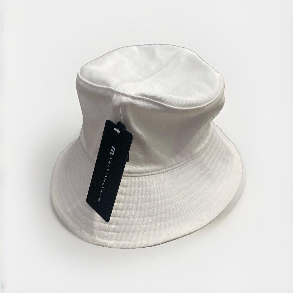 Travis Mathew TM 1LG125 Seaview White Golf Bucket Cap Hat Women's OSFM NWT 45$